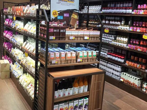 精品店鋼木展架